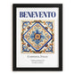 Benevento, Italy – Illustrated Travel Poster, in sleek black frame