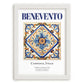 Benevento, Italy – Illustrated Travel Poster, placed in minimal white frame