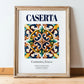 Caserta, Italy – Travel Print, in wooden frame leaning on the floor