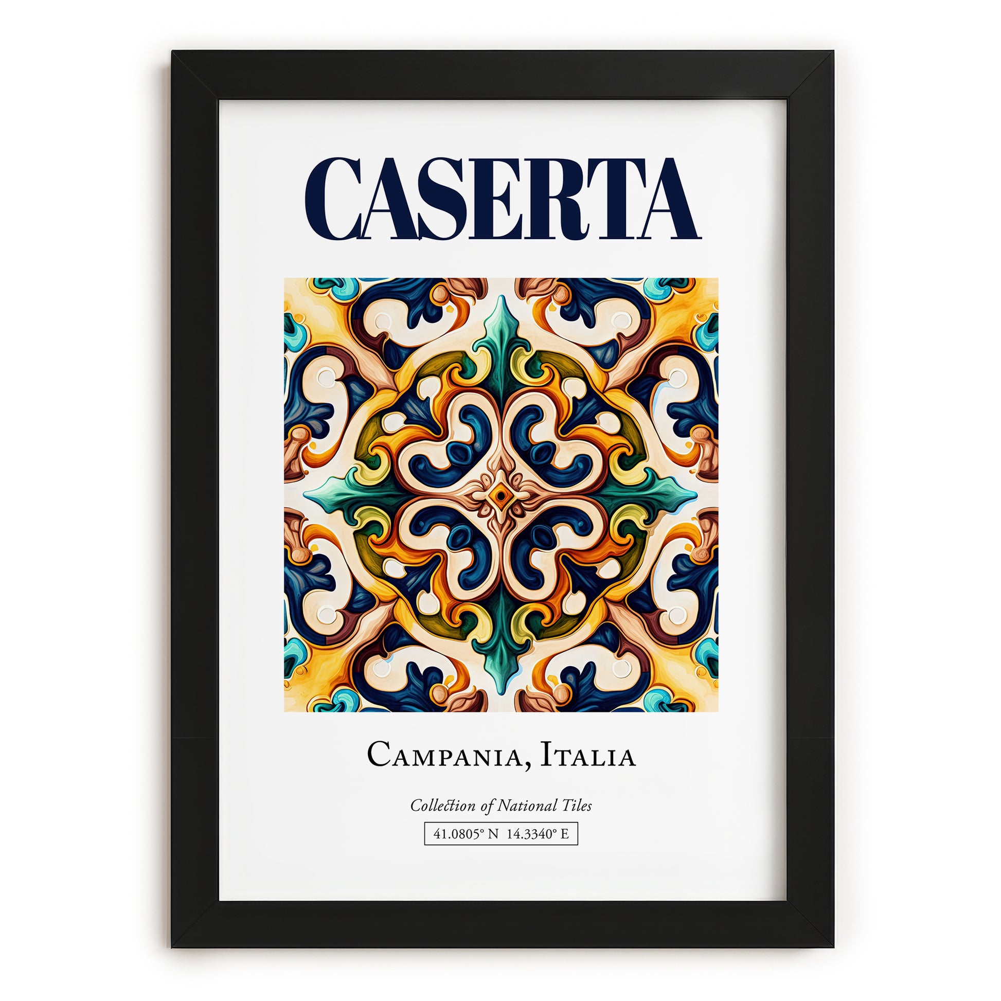 Caserta, Italy – Travel Print, in sleek black frame