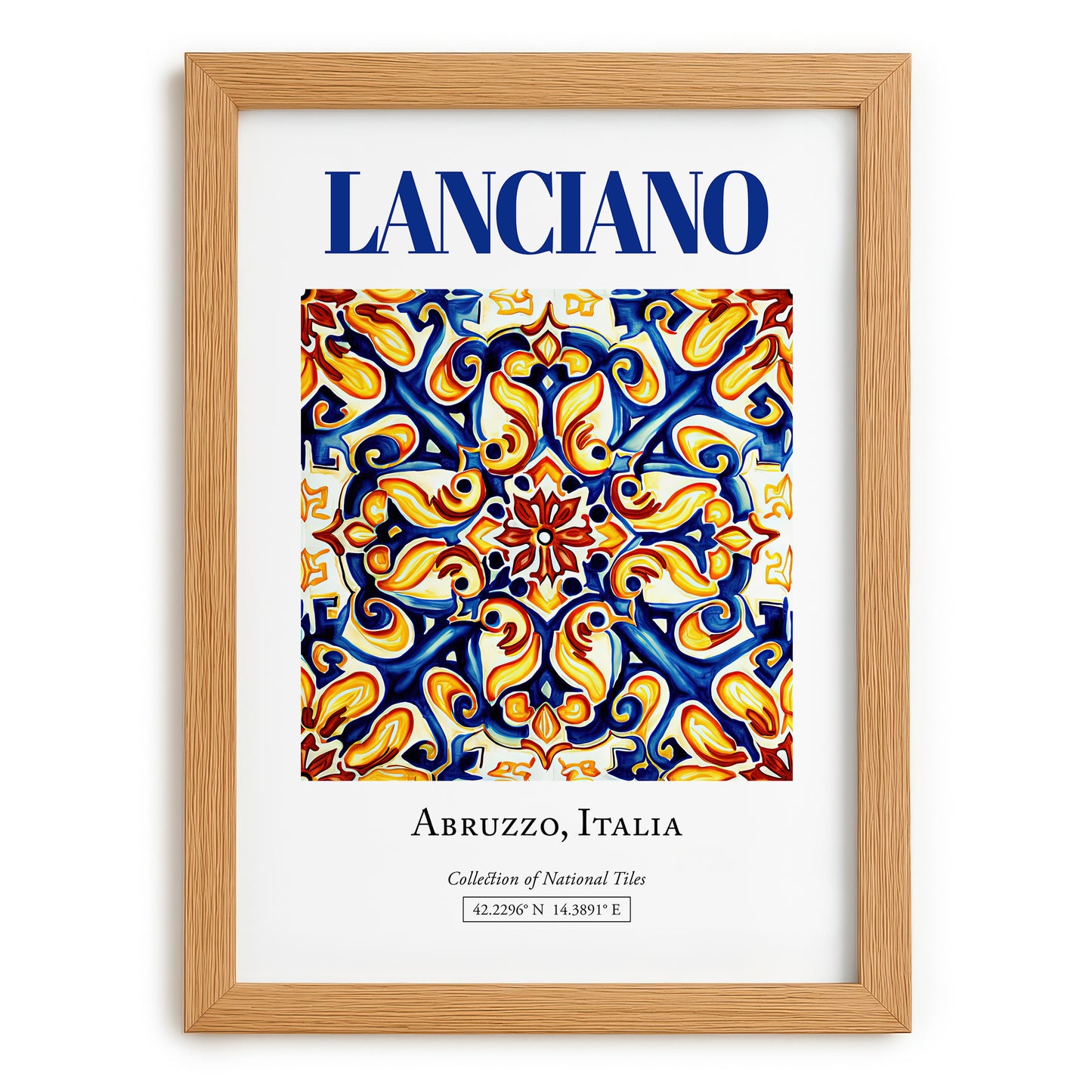 Lanciano, Italy – Tourist Destination Poster, set in oak frame