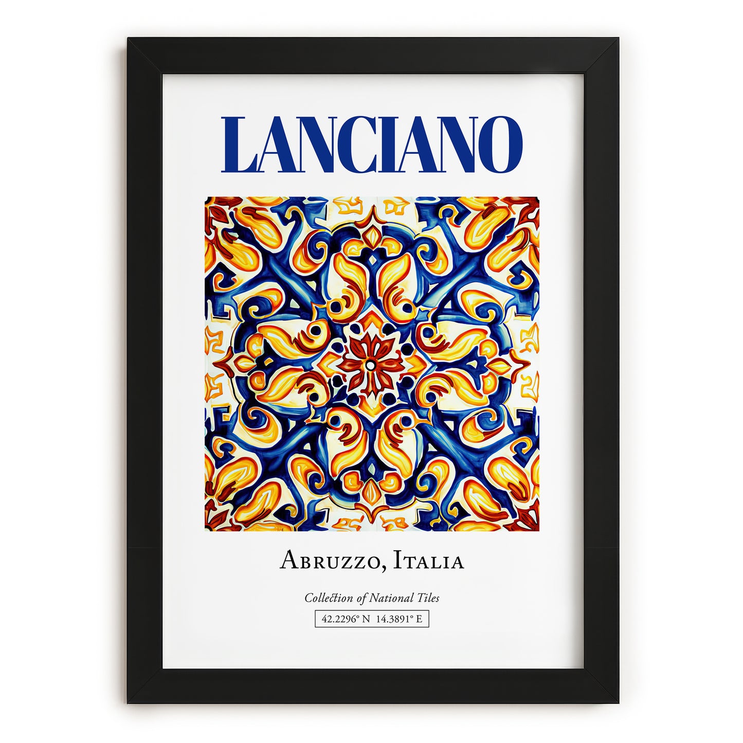 Lanciano, Italy – Tourist Destination Poster, in sleek black frame
