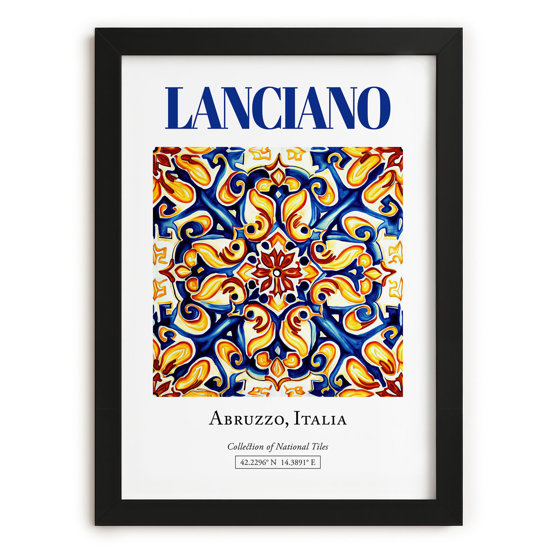 Lanciano, Italy – Tourist Destination Poster, in sleek black frame