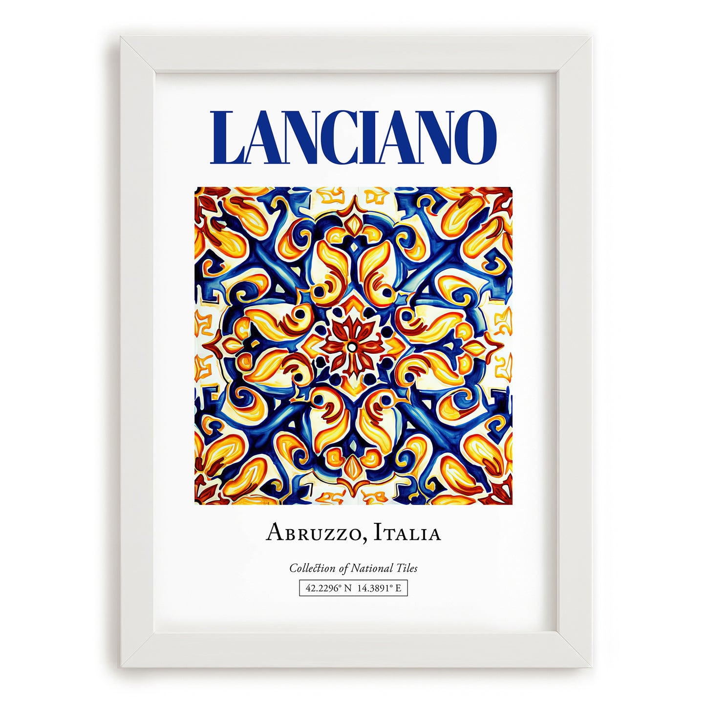 Lanciano, Italy – Tourist Destination Poster, placed in minimal white frame