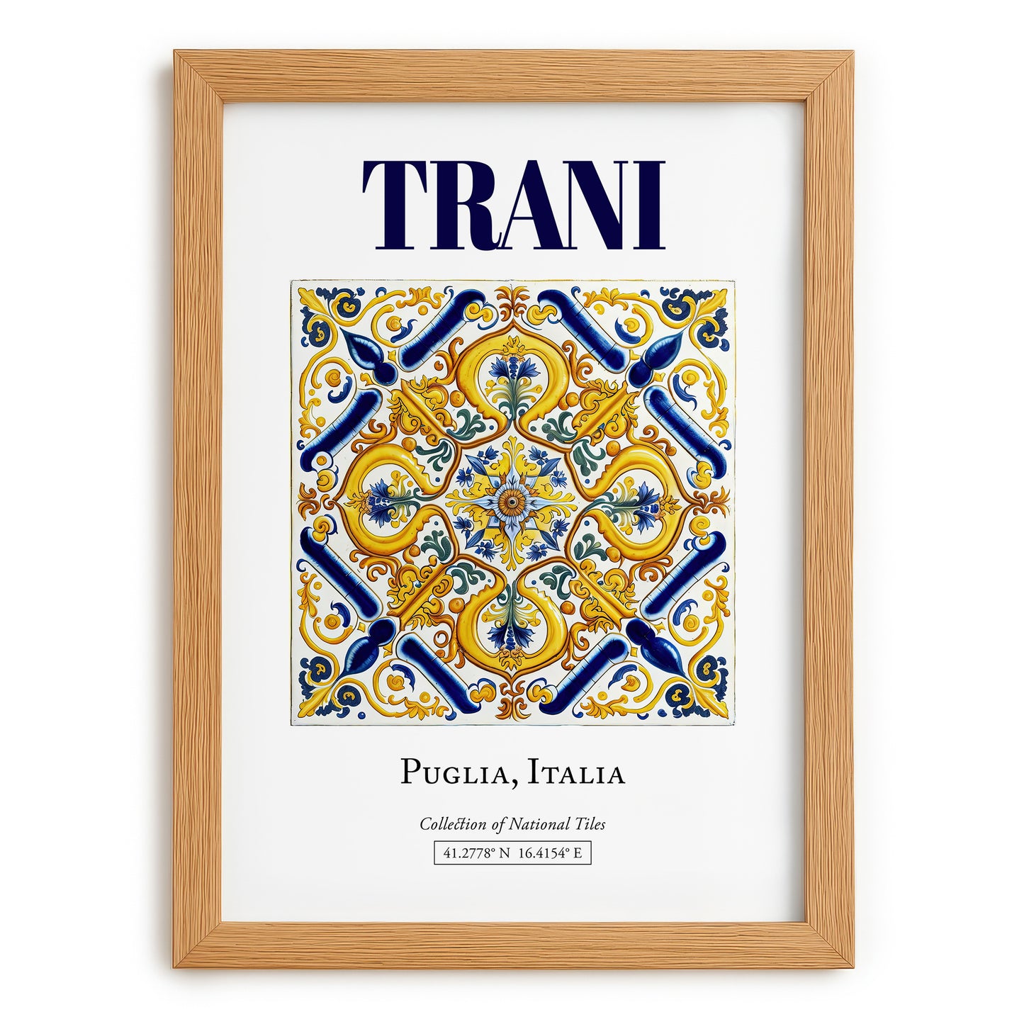 Trani, Italy – Wanderlust Wall Decor, set in oak frame
