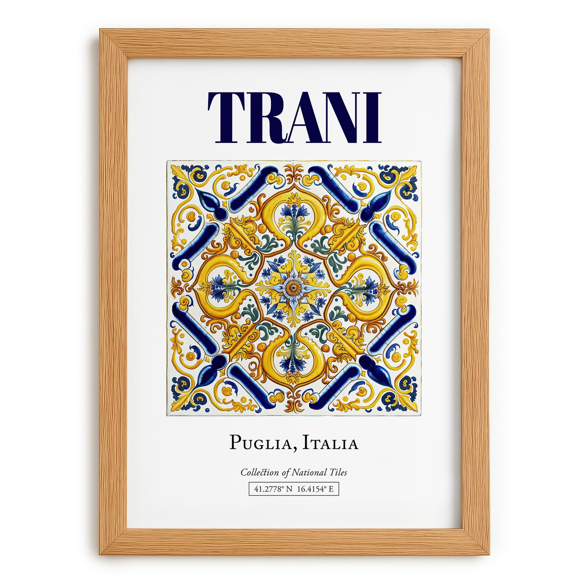 Trani, Italy – Wanderlust Wall Decor, set in oak frame