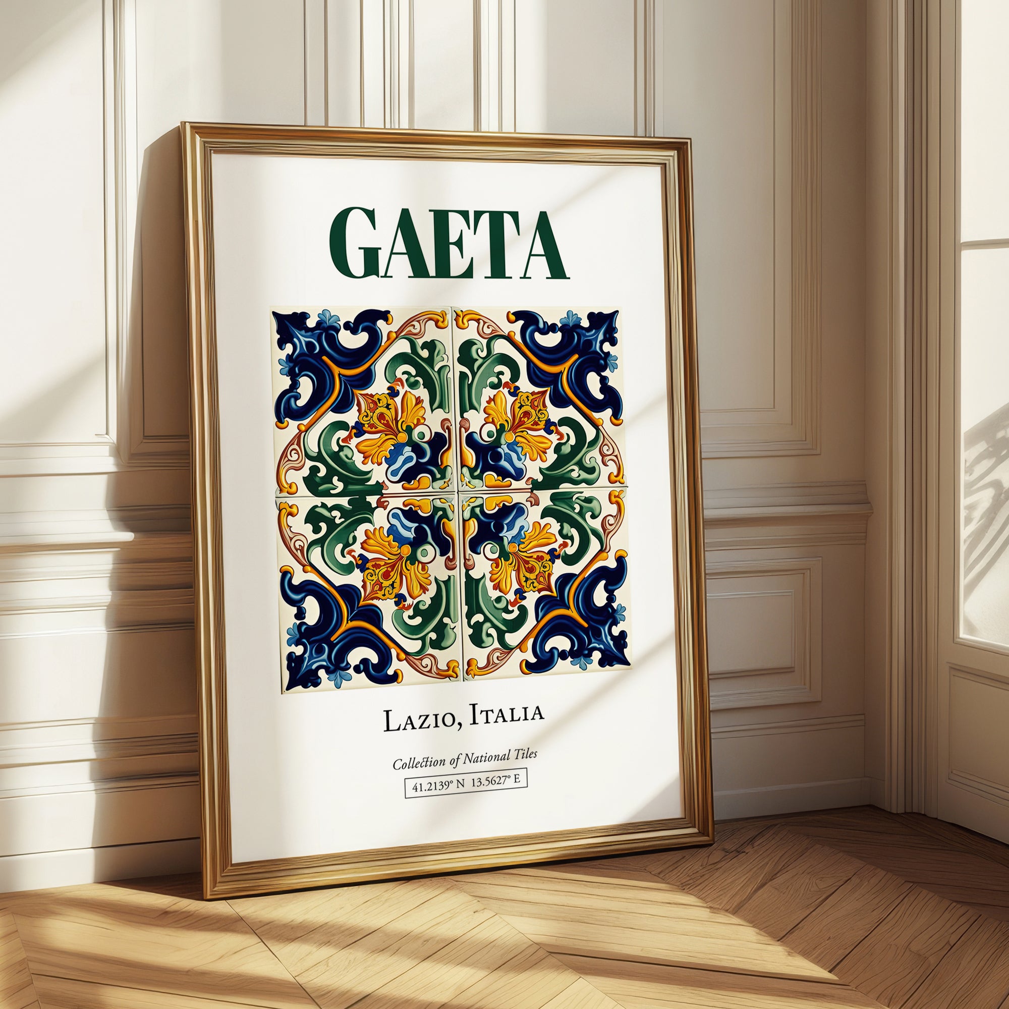 Gaeta, Italy – Vintage Travel Poster, styled in a charming Paris street view
