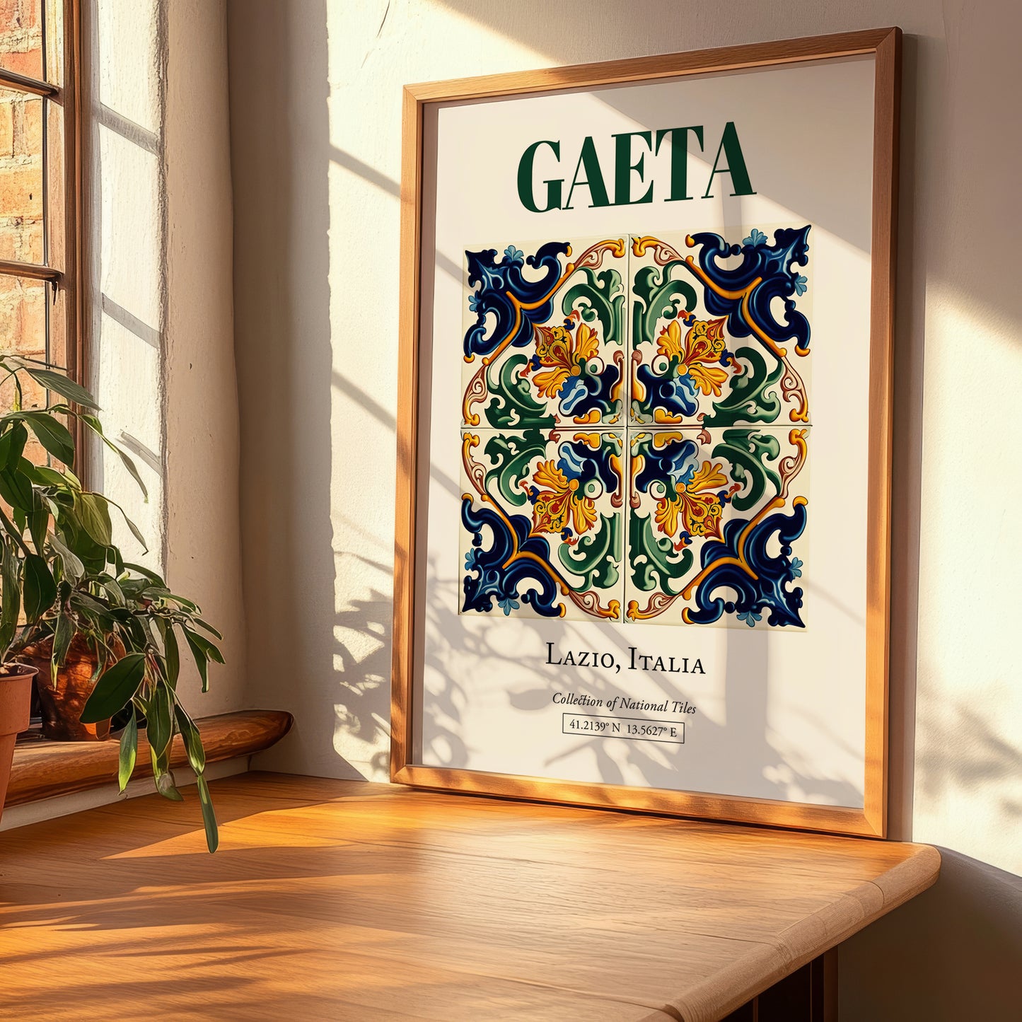 Gaeta, Italy – Vintage Travel Poster, clean layout with no caption