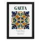Gaeta, Italy – Vintage Travel Poster, in sleek black frame