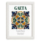 Gaeta, Italy – Vintage Travel Poster, placed in minimal white frame