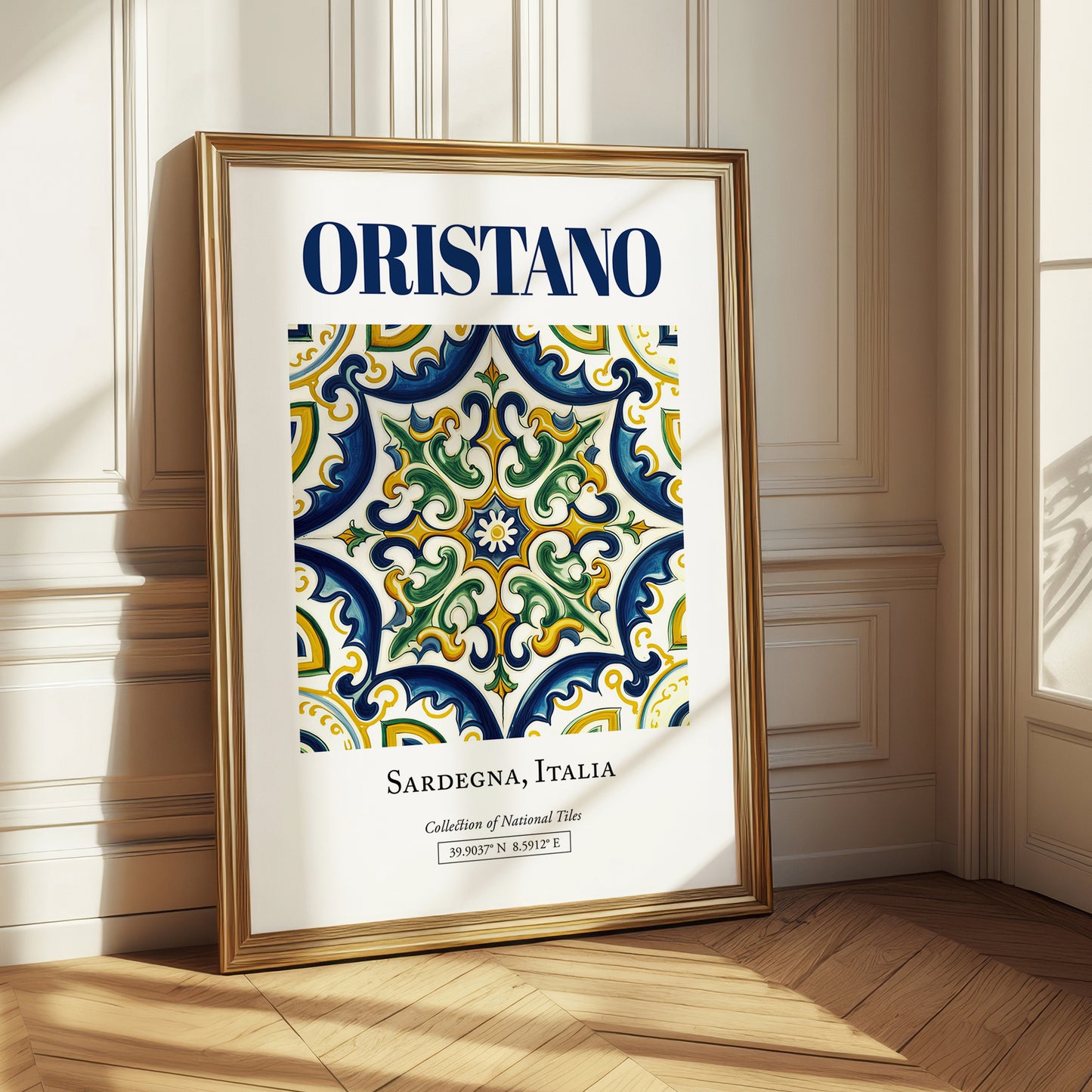 Oristano, Italy – Travel Print, styled in a charming Paris street view