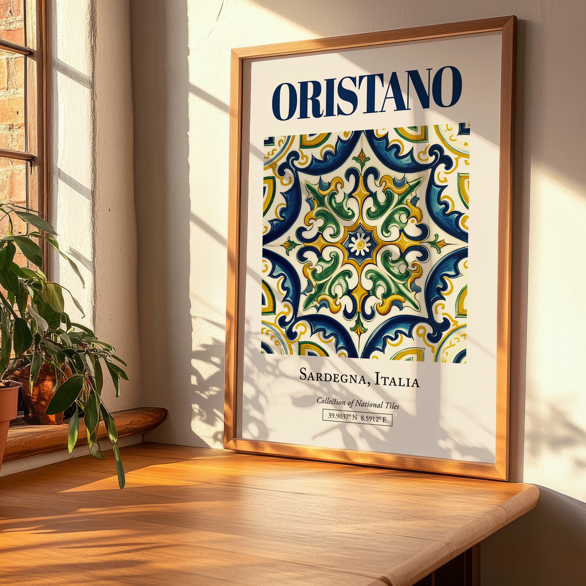 Oristano, Italy – Travel Print, clean layout with no caption