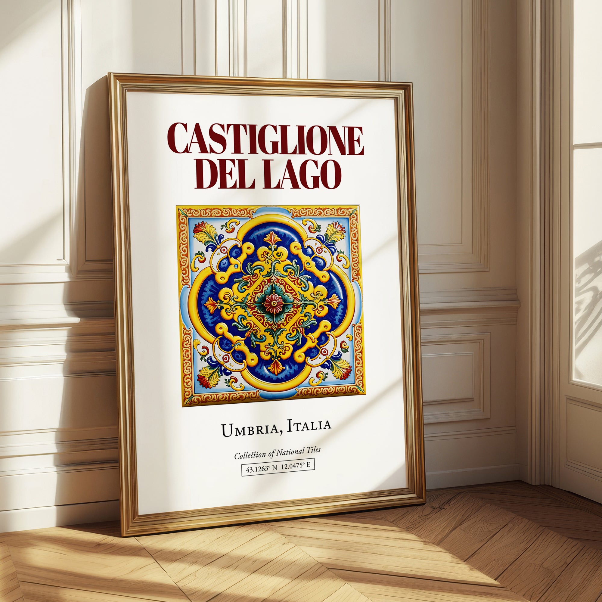 Castiglione del Lago, Italy – Travel Print, styled in a charming Paris street view