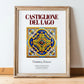 Castiglione del Lago, Italy – Travel Print, in wooden frame leaning on the floor