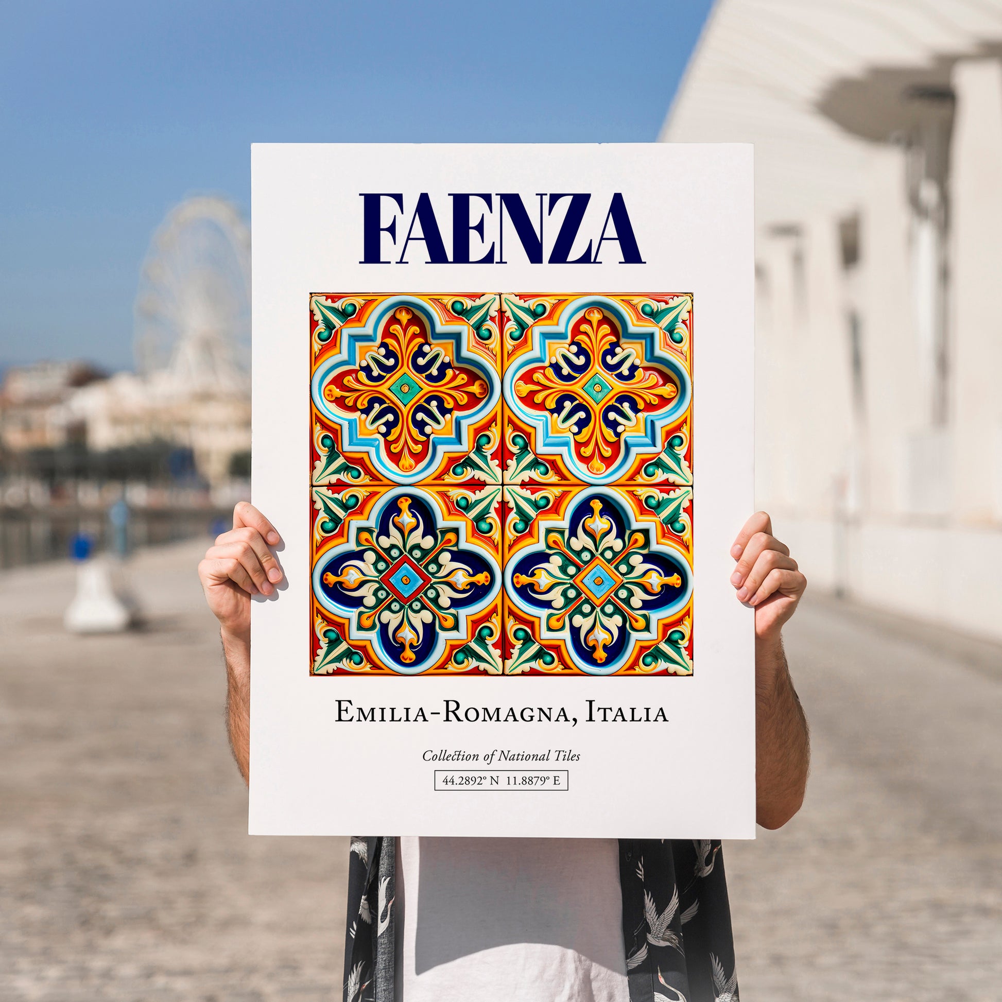 Faenza, Italy – Travel Wall Art, no-text version framed in wood
