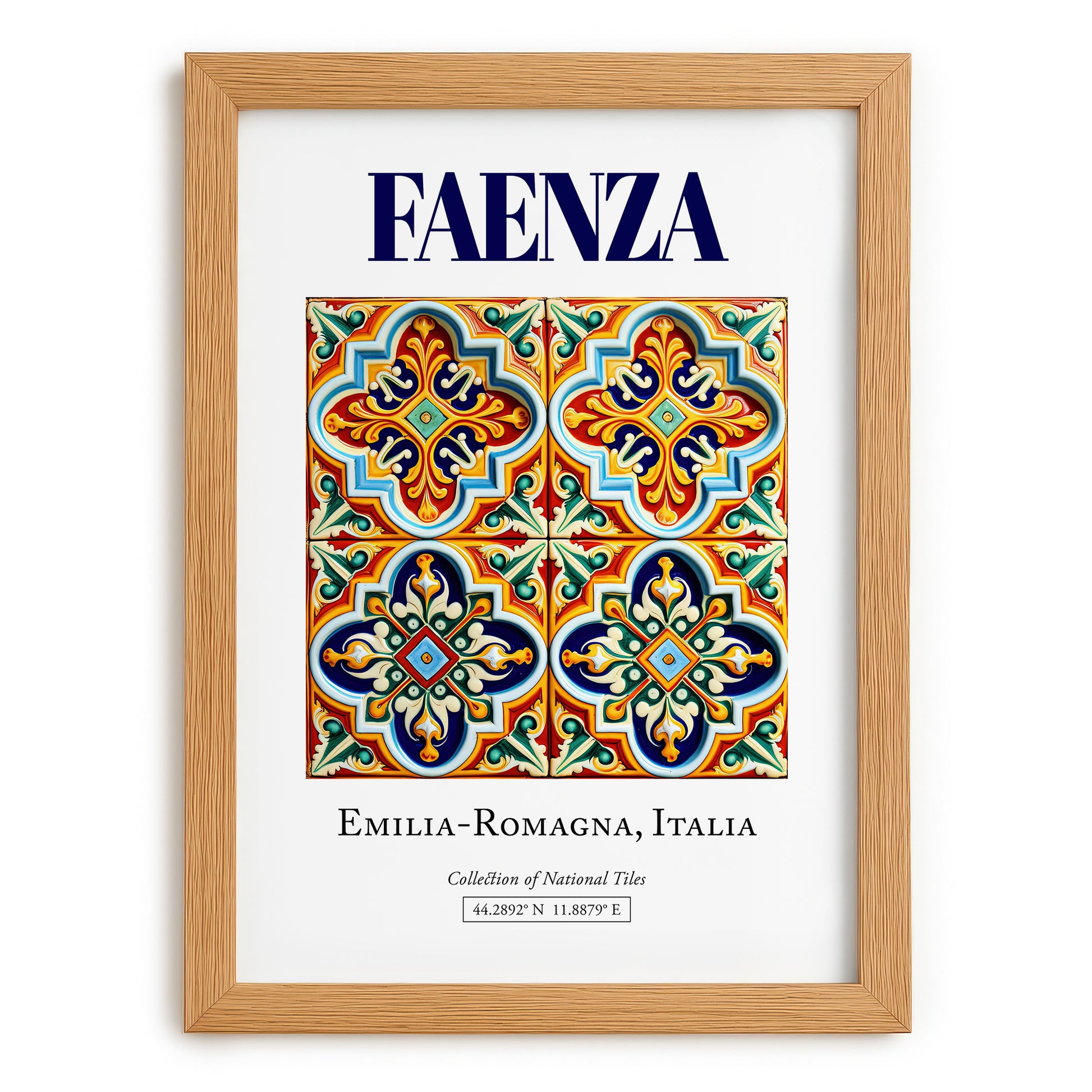 Faenza, Italy – Travel Wall Art, set in oak frame