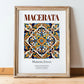 Macerata, Italy – Travel Destination Art, in wooden frame leaning on the floor