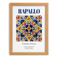 Rapallo, Italy – Travel Poster, set in oak frame