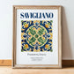 Savigliano, Italy – Travel Print, in wooden frame leaning on the floor