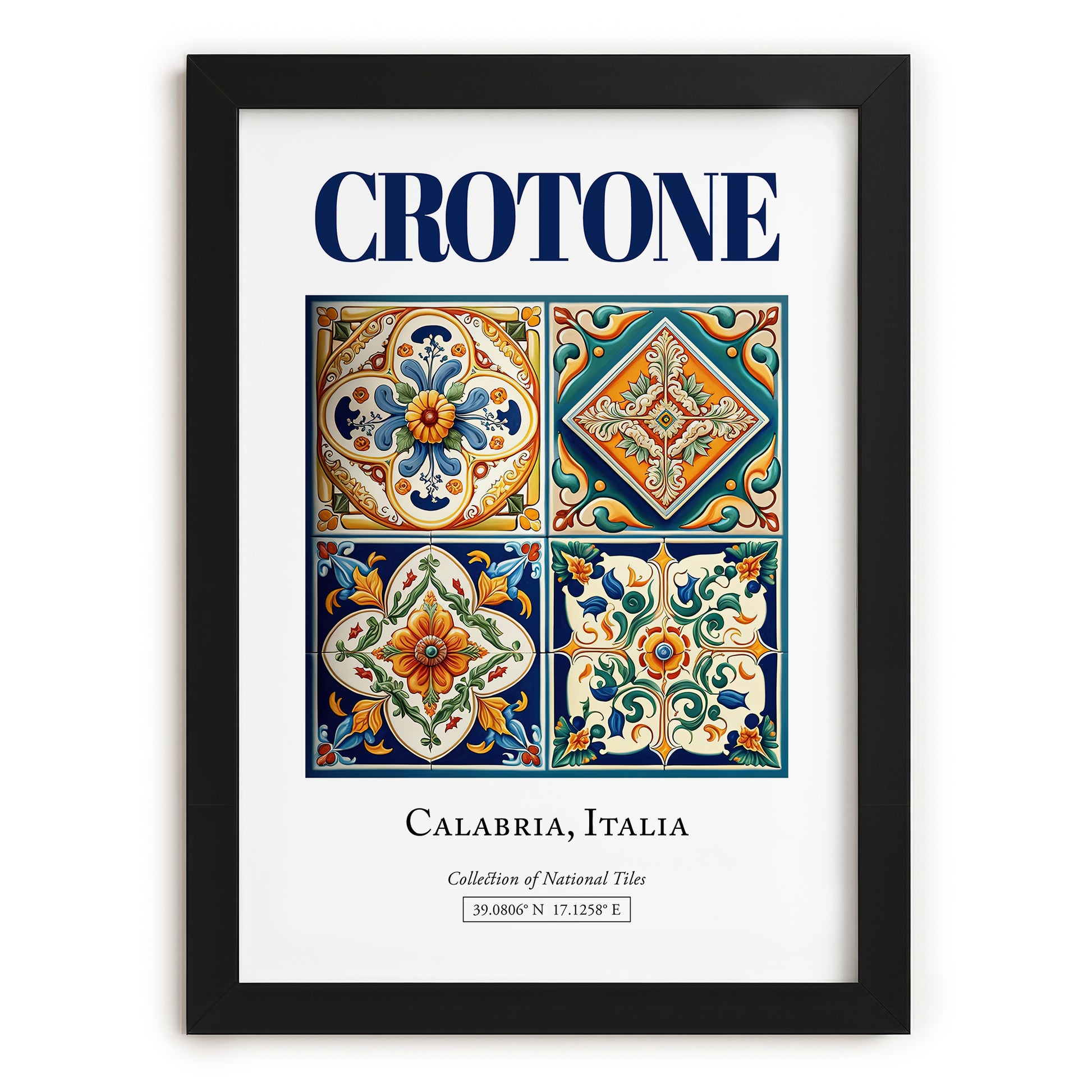 Crotone, Italy – Travel Print, in sleek black frame