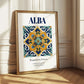 Alba, Italy – Away From Home Poster, styled in a charming Paris street view
