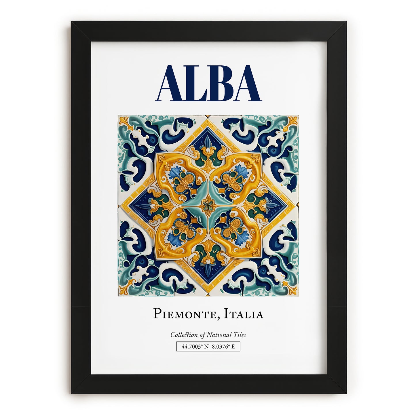 Alba, Italy – Away From Home Poster, in sleek black frame