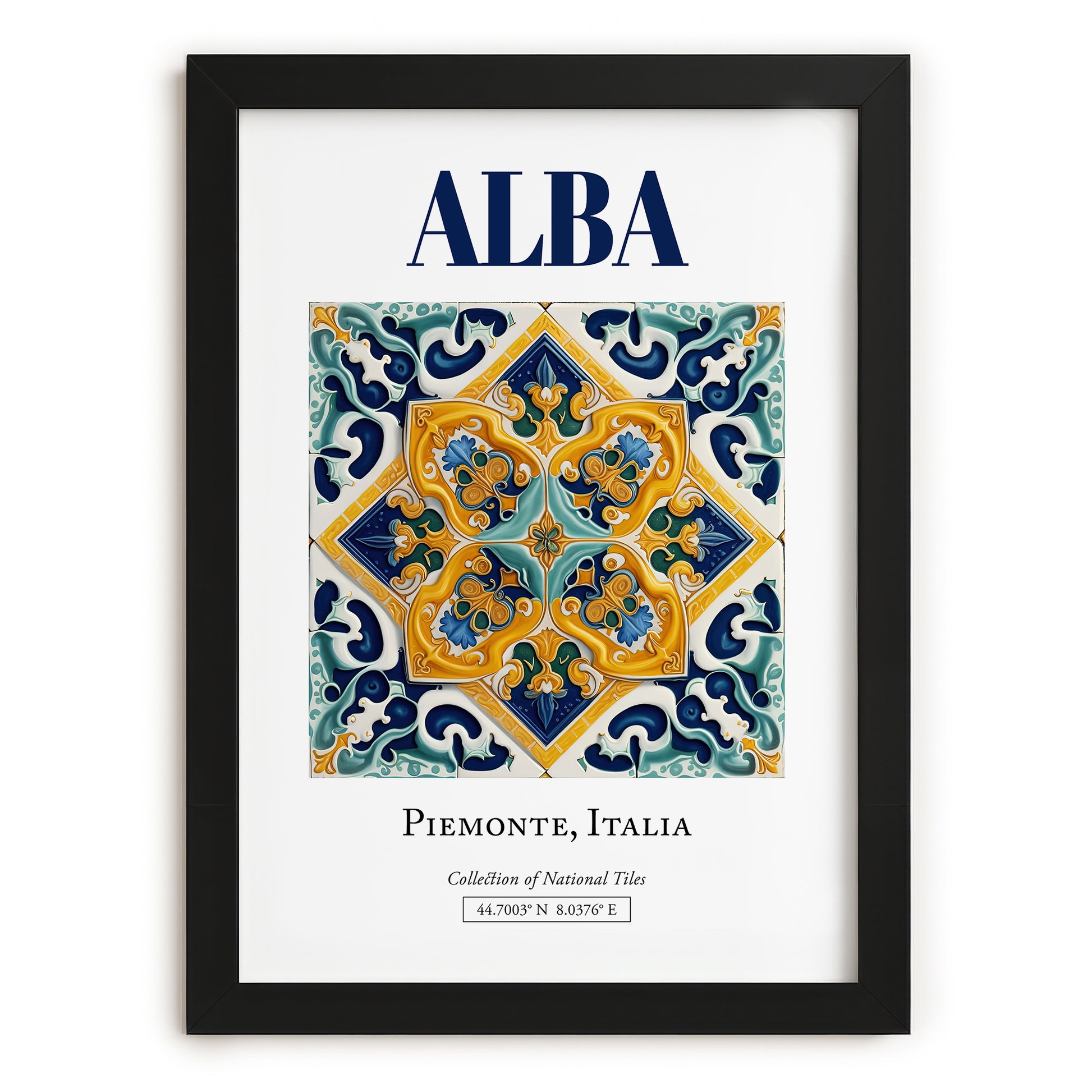 Alba, Italy – Away From Home Poster, in sleek black frame