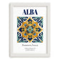Alba, Italy – Away From Home Poster, placed in minimal white frame