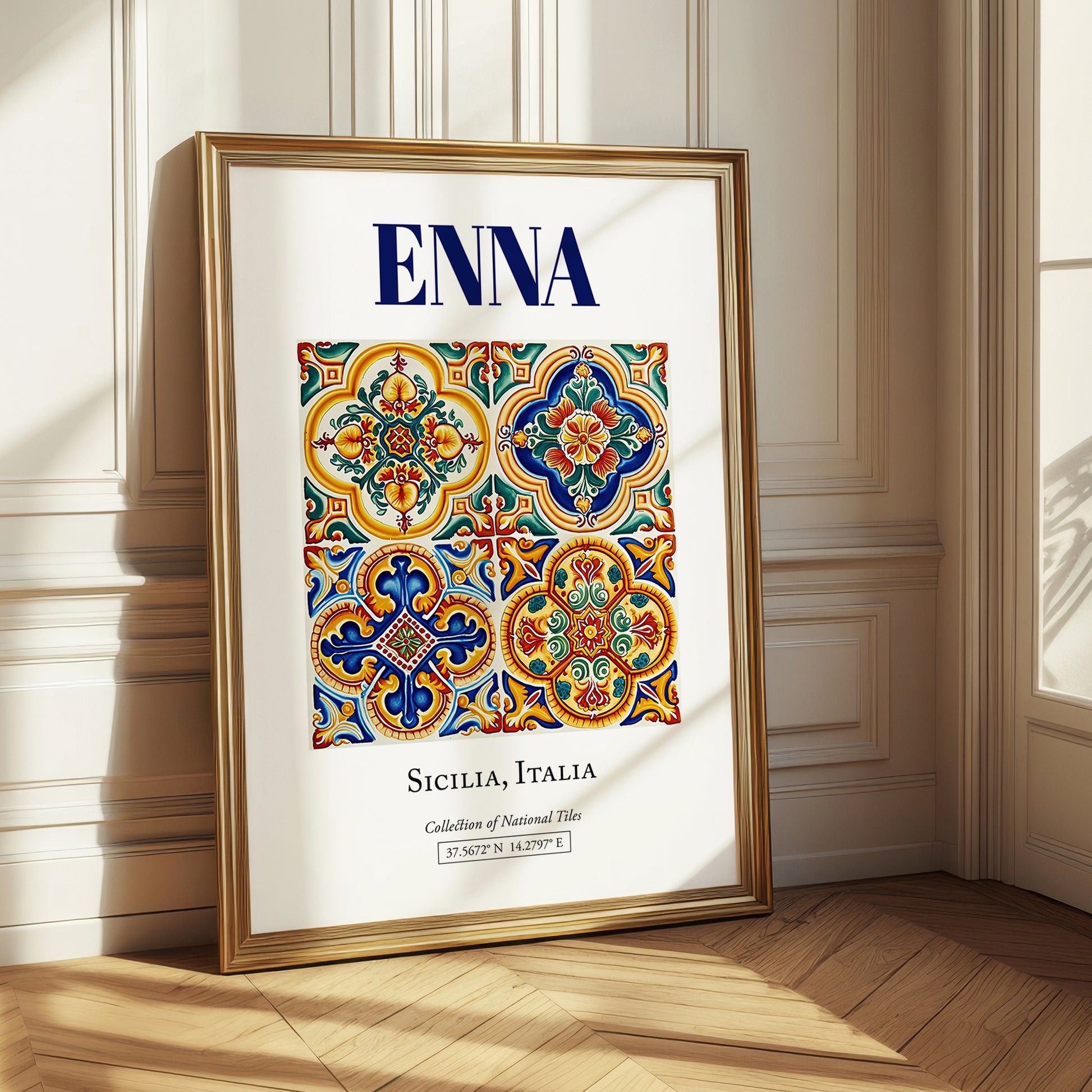 Enna, Italy – Travel Print, styled in a charming Paris street view