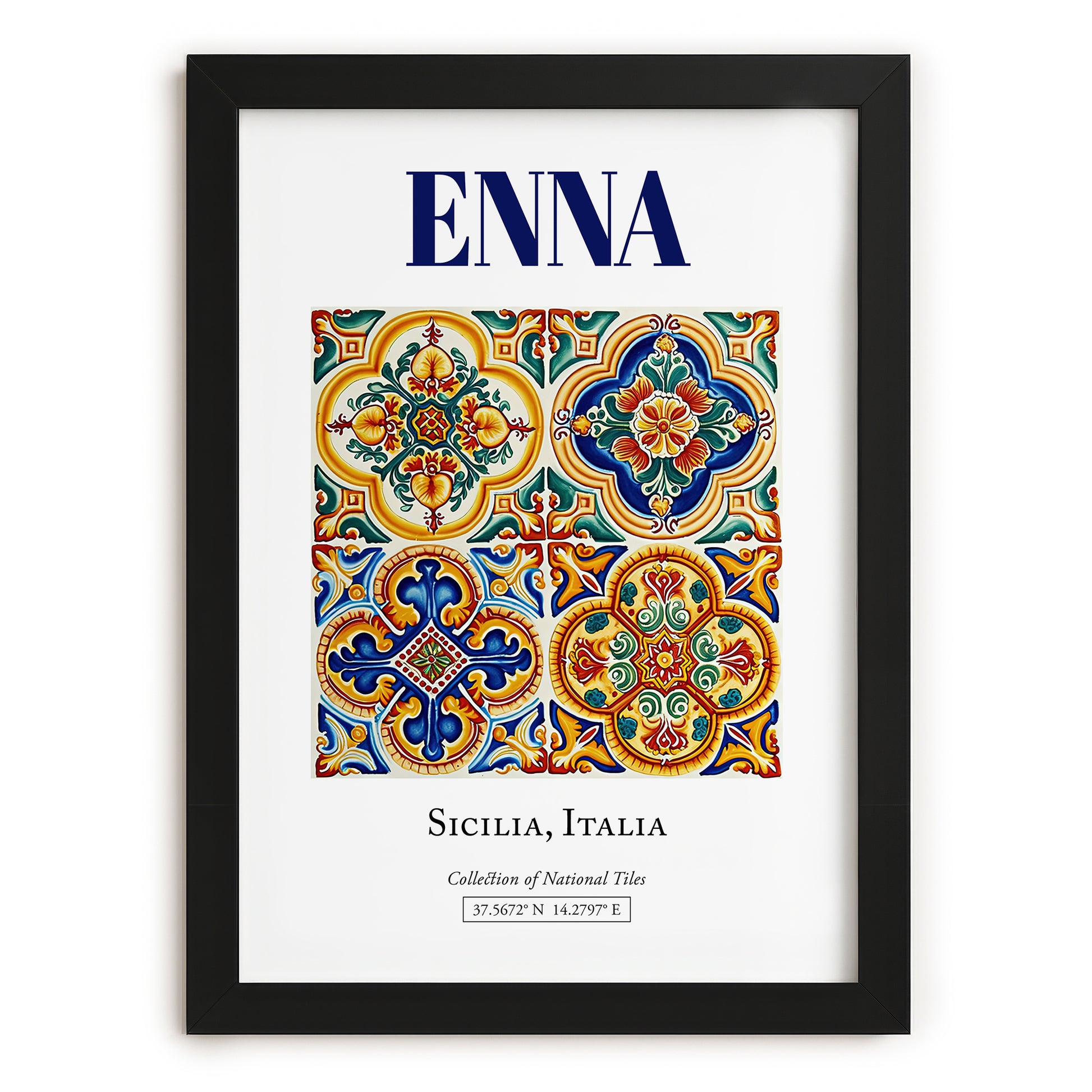 Enna, Italy – Travel Print, in sleek black frame