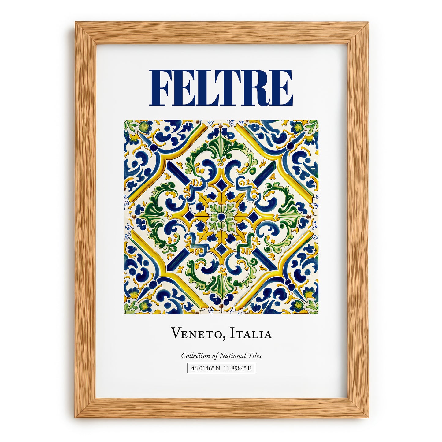 Feltre, Italy – Travel Wall Art, set in oak frame