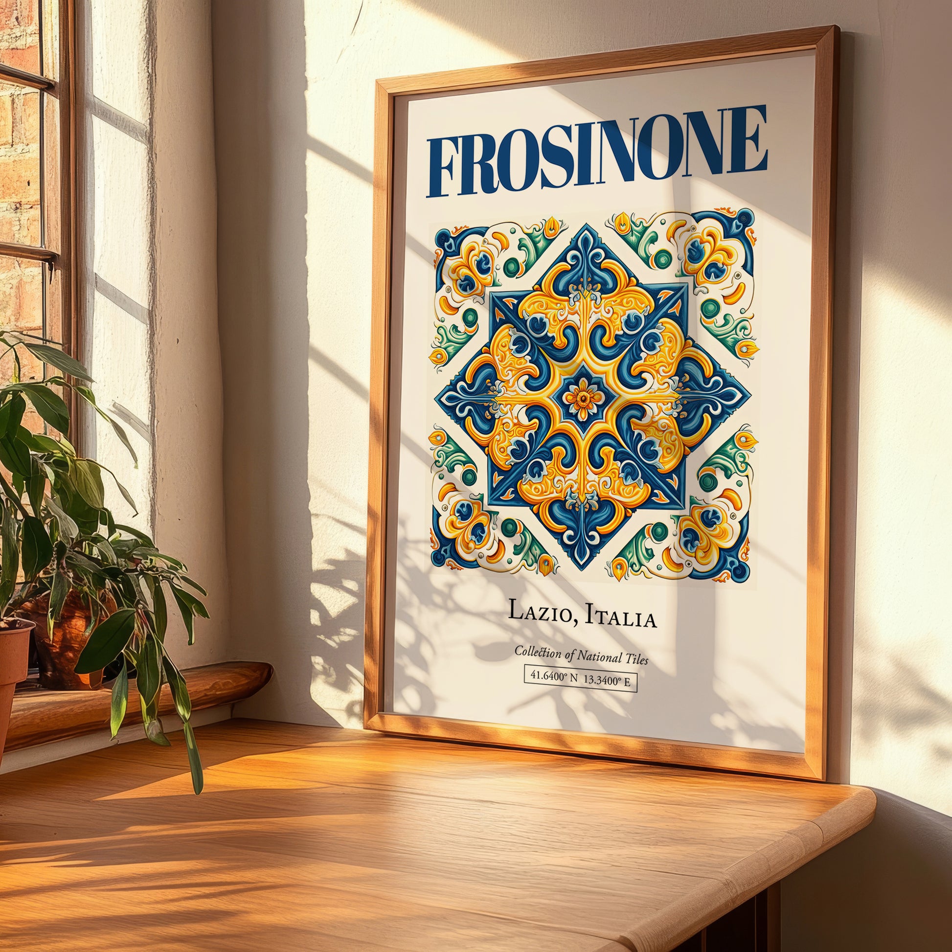 Frosinone, Italy – Travel Print, clean layout with no caption