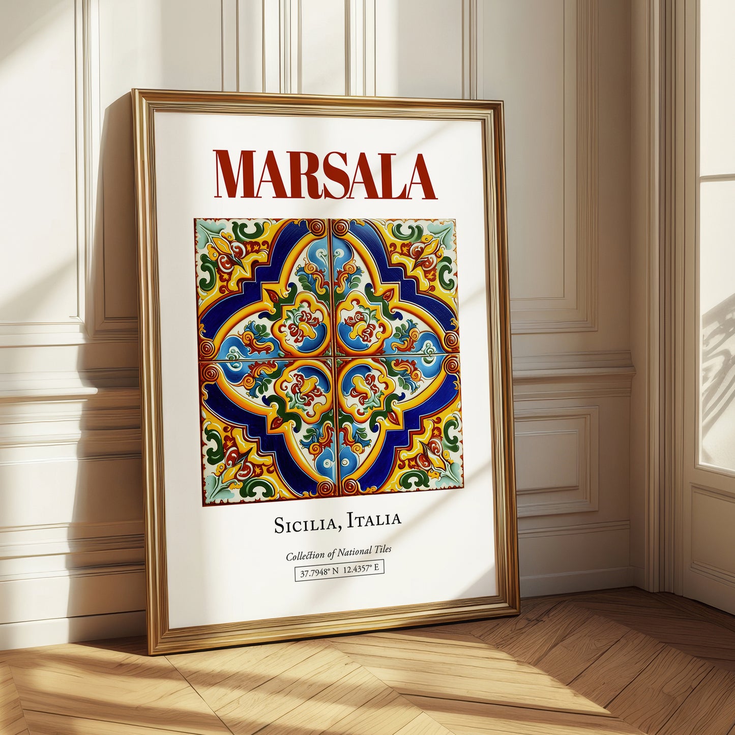 Marsala, Italy – Travel Wall Art, styled in a charming Paris street view