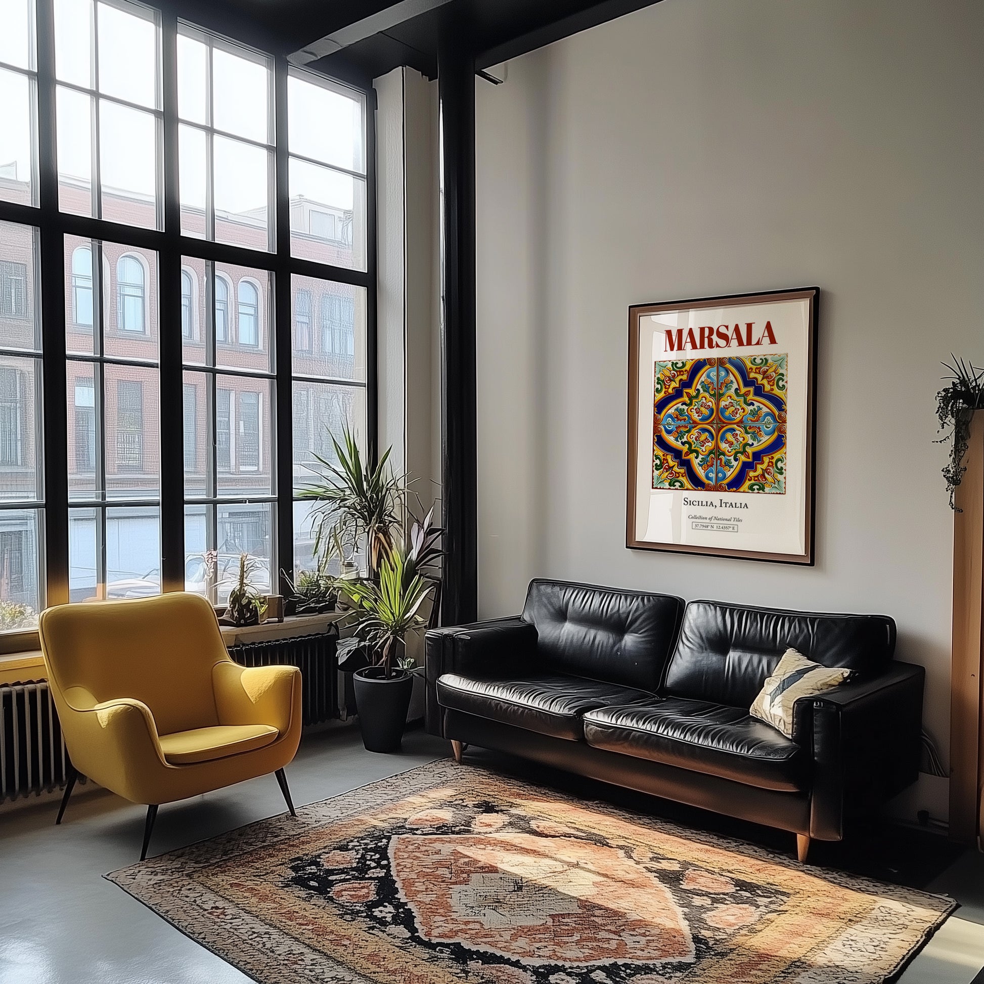 Marsala, Italy – Travel Wall Art, unframed on coastal sand