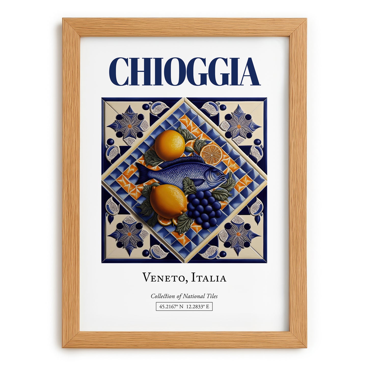 Chioggia, Italy – Travel Print, set in oak frame