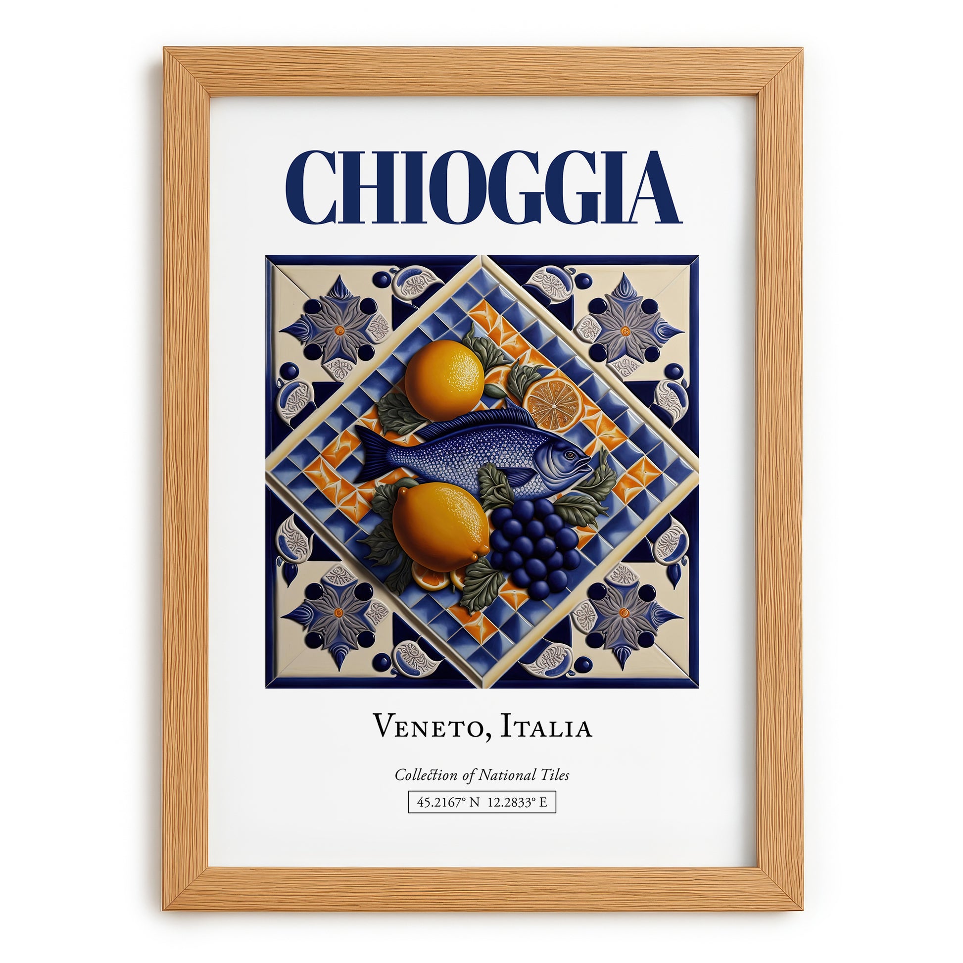 Chioggia, Italy – Travel Print, set in oak frame