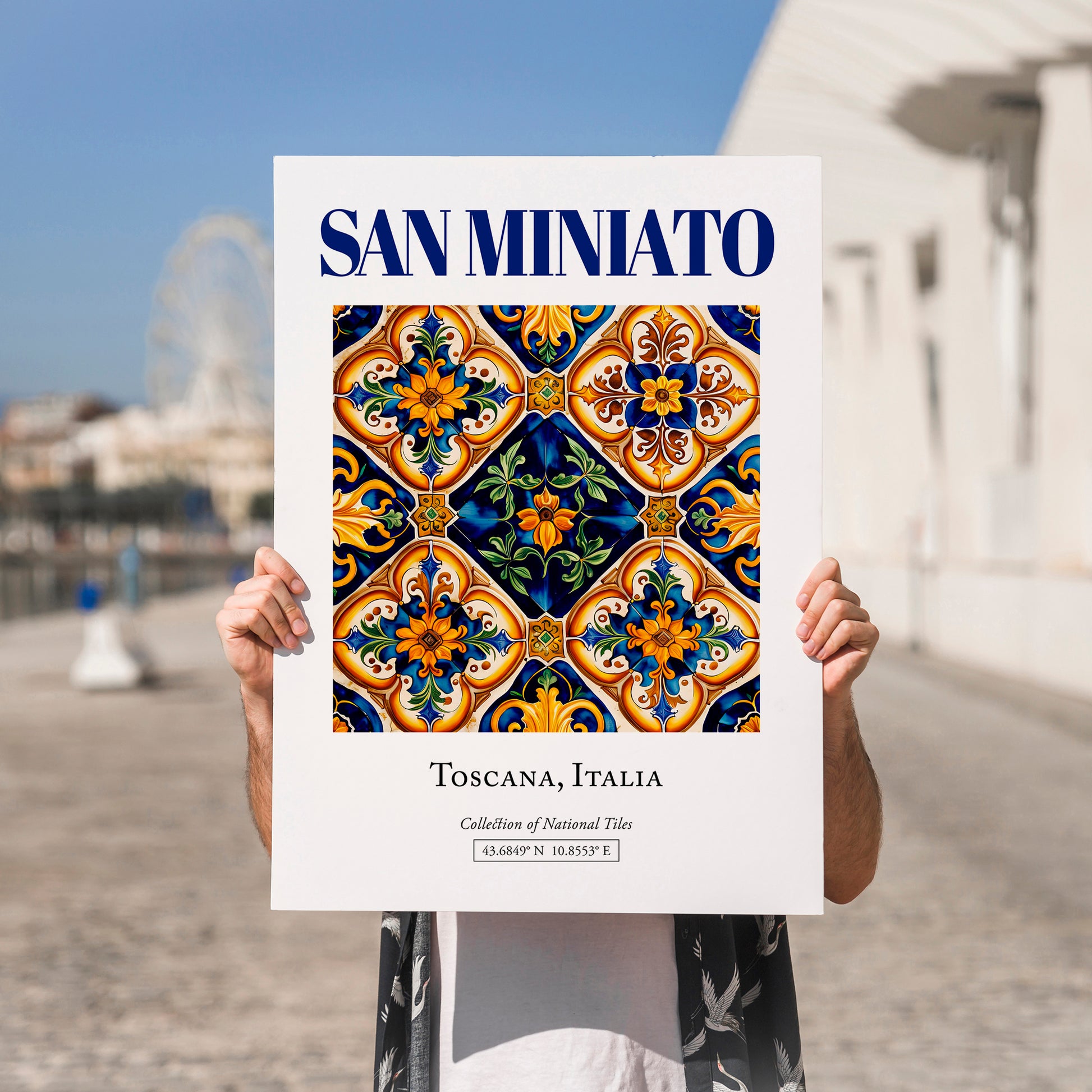 San Miniato, Italy – Travel Print, no-text version framed in wood