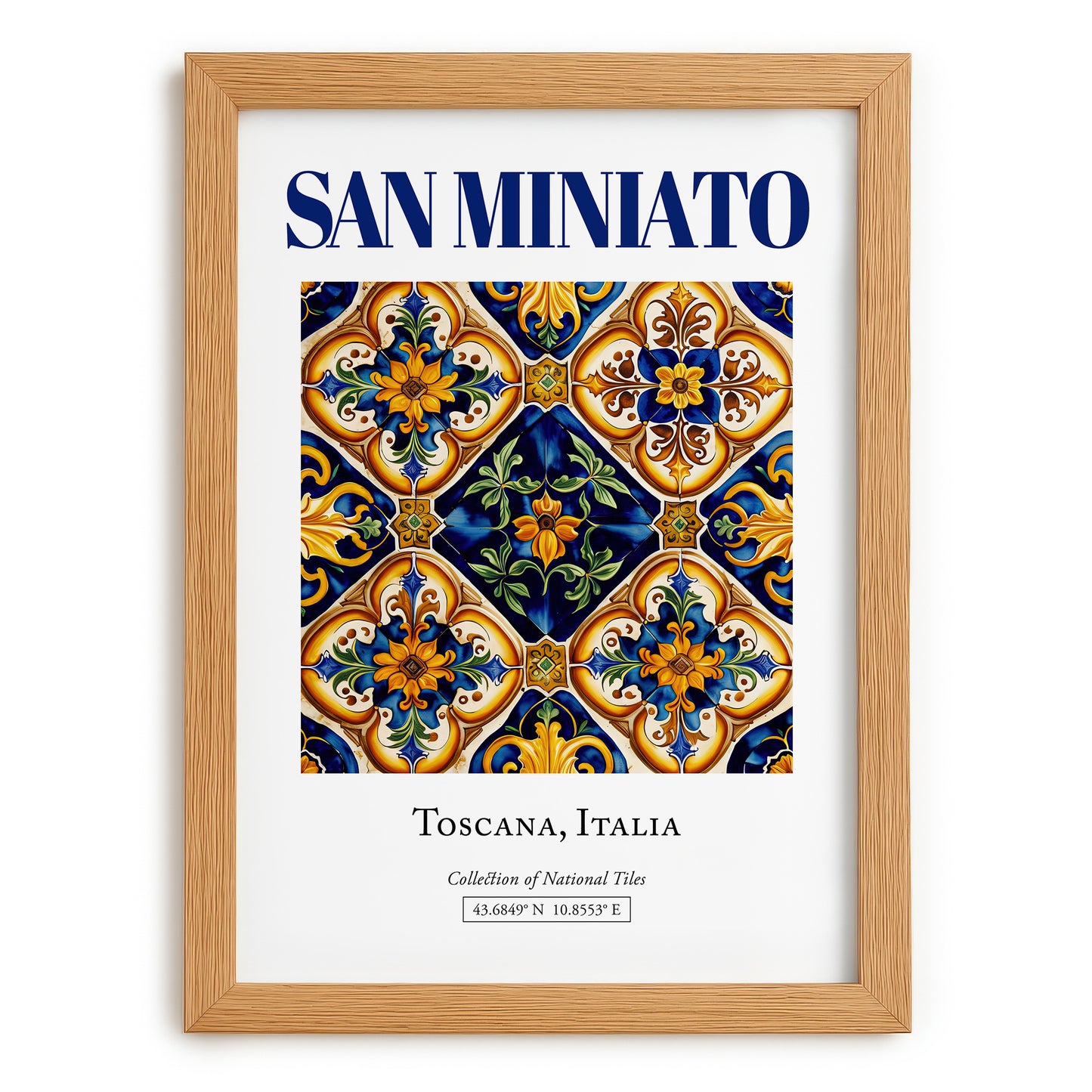 San Miniato, Italy – Travel Print, set in oak frame