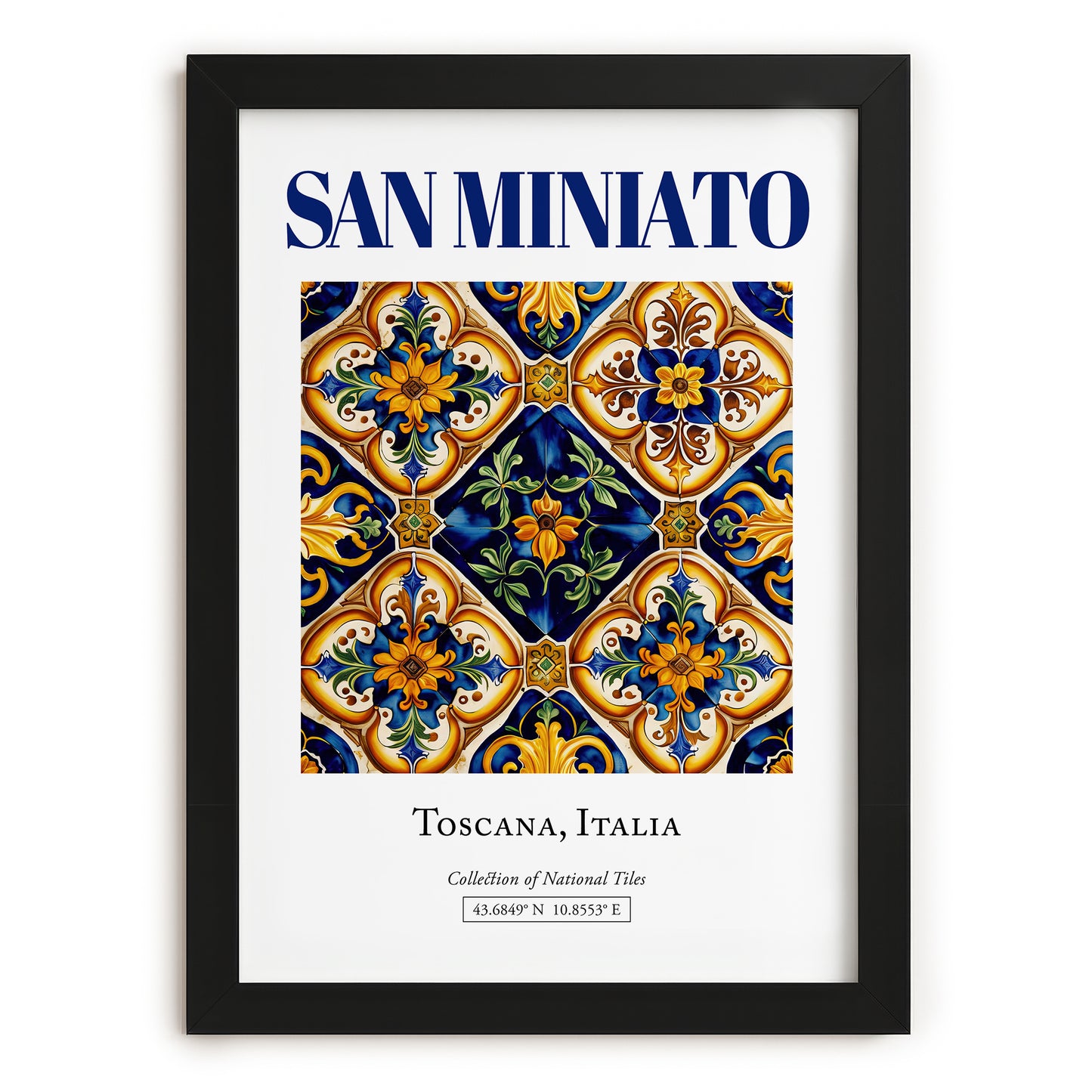 San Miniato, Italy – Travel Print, in sleek black frame