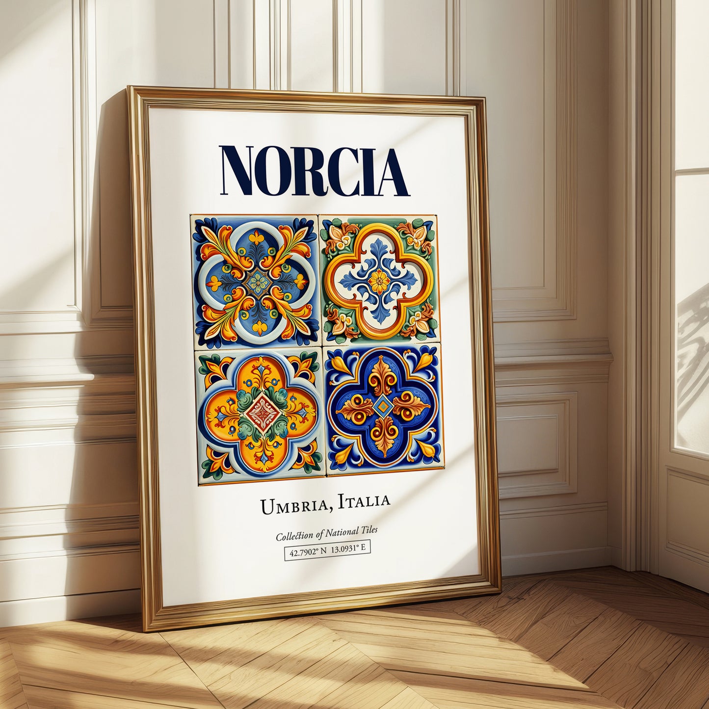 Norcia, Italy – Country Culture Poster, styled in a charming Paris street view