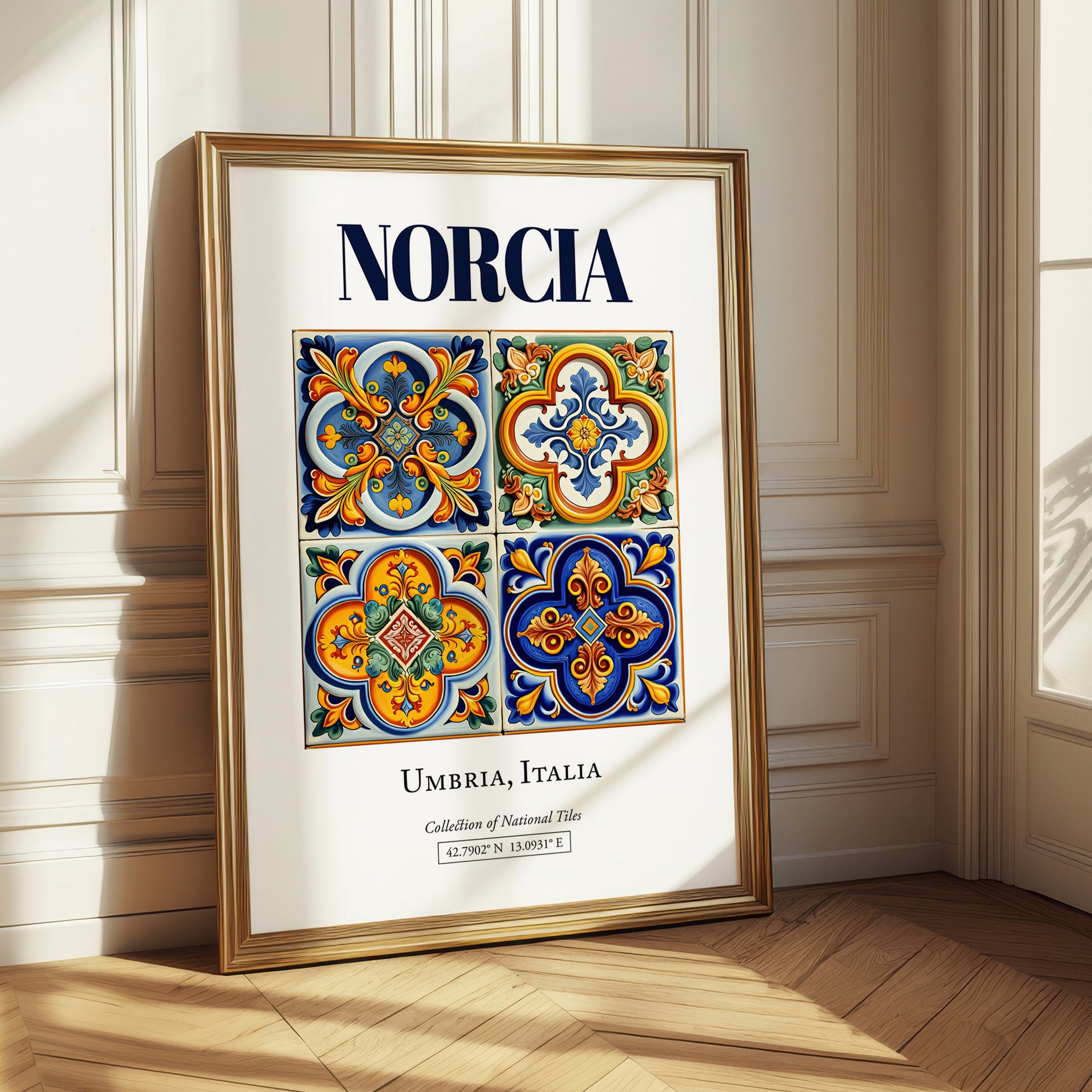 Norcia, Italy – Country Culture Poster, styled in a charming Paris street view