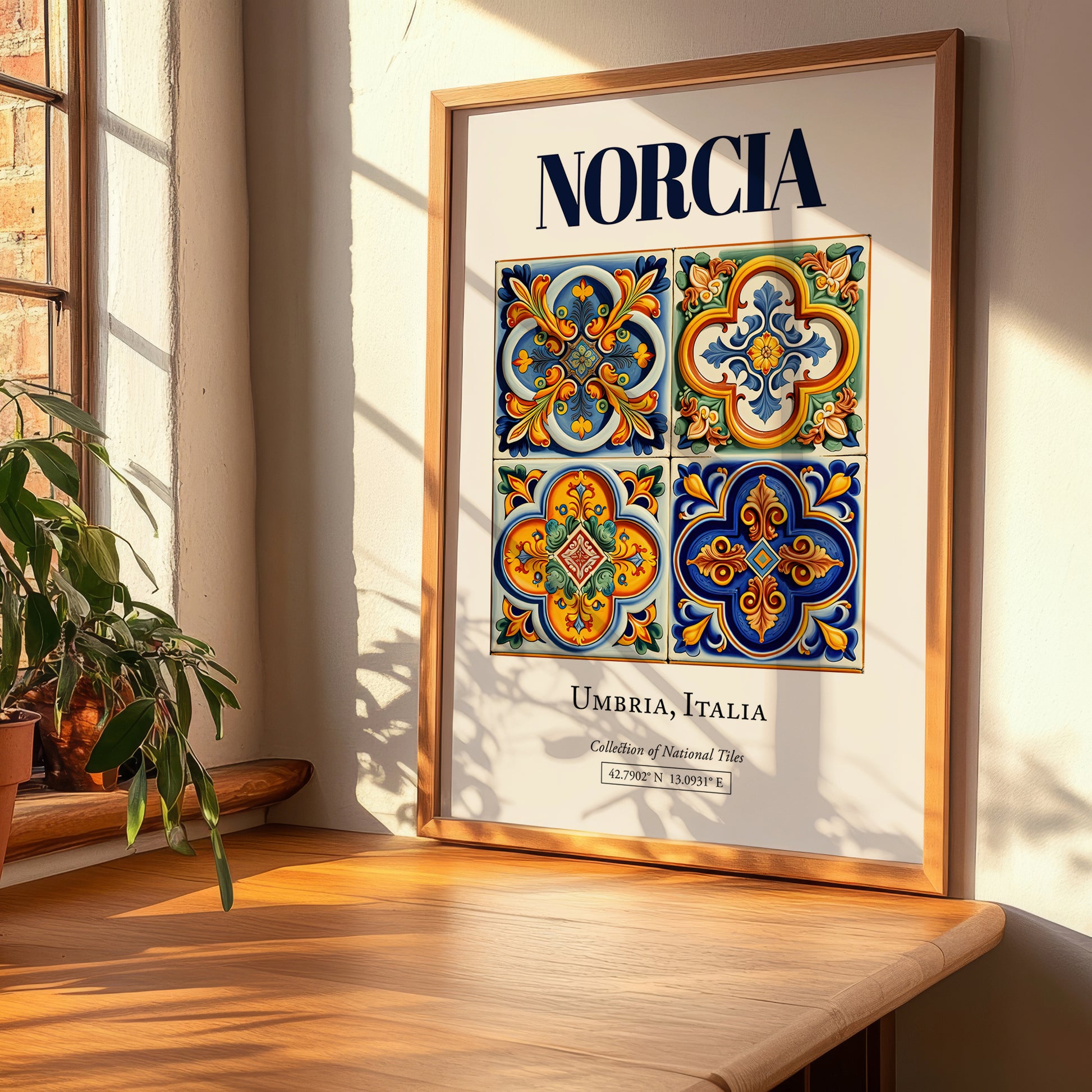 Norcia, Italy – Country Culture Poster, clean layout with no caption