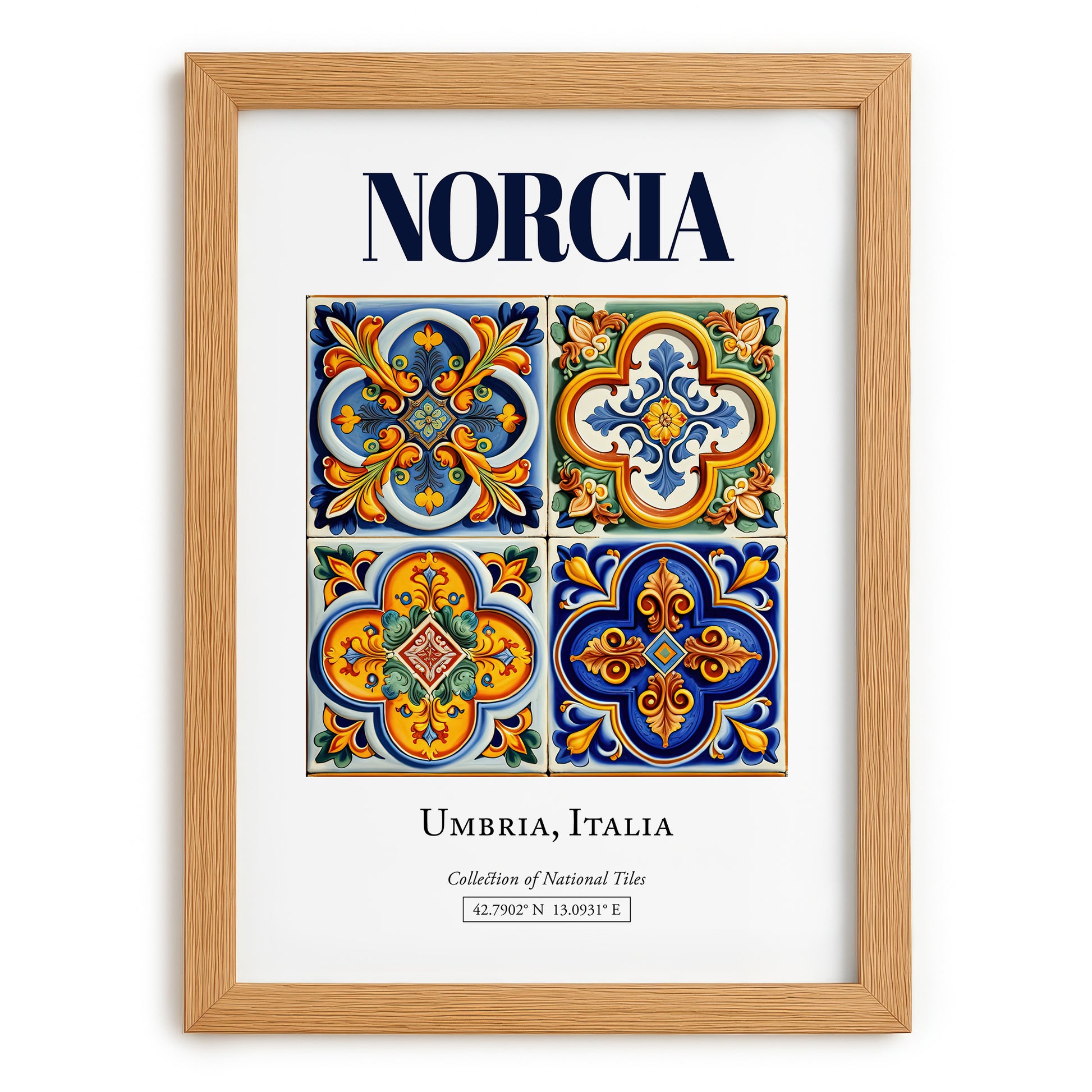 Norcia, Italy – Country Culture Poster, set in oak frame