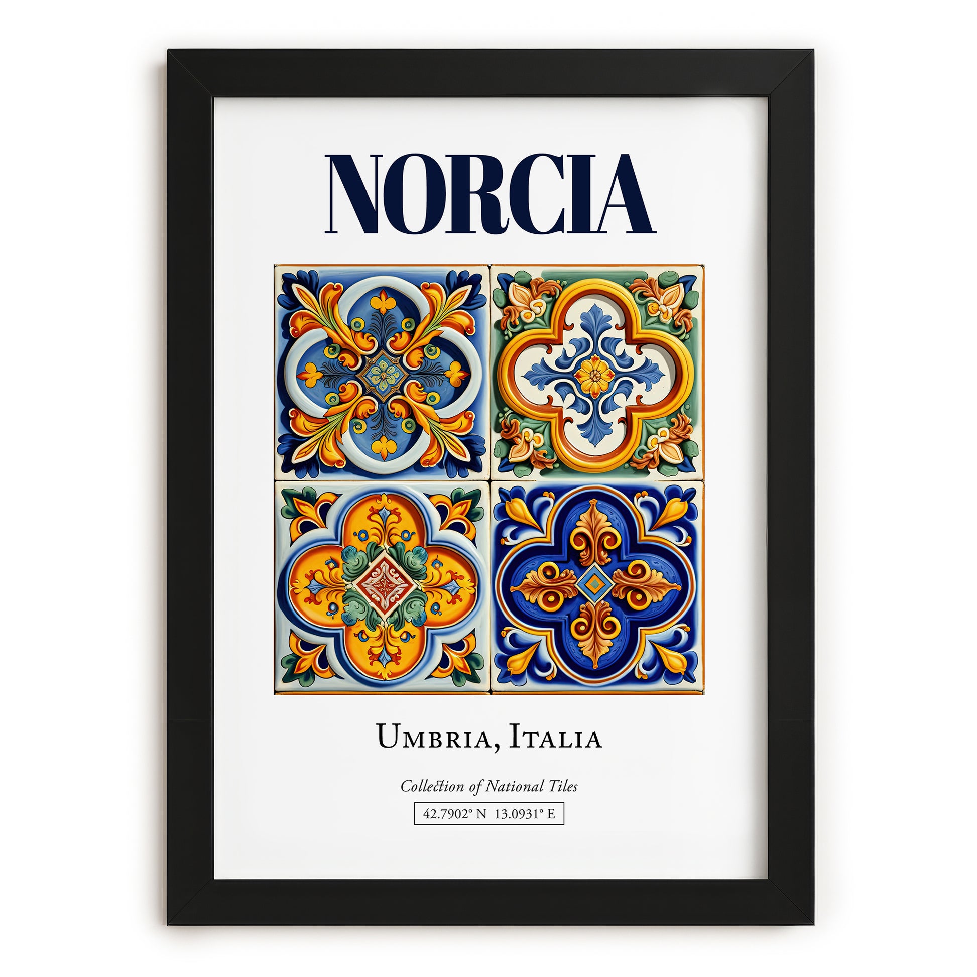 Norcia, Italy – Country Culture Poster, in sleek black frame