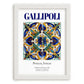 Gallipoli, Italy – Travel Wall Decor, placed in minimal white frame
