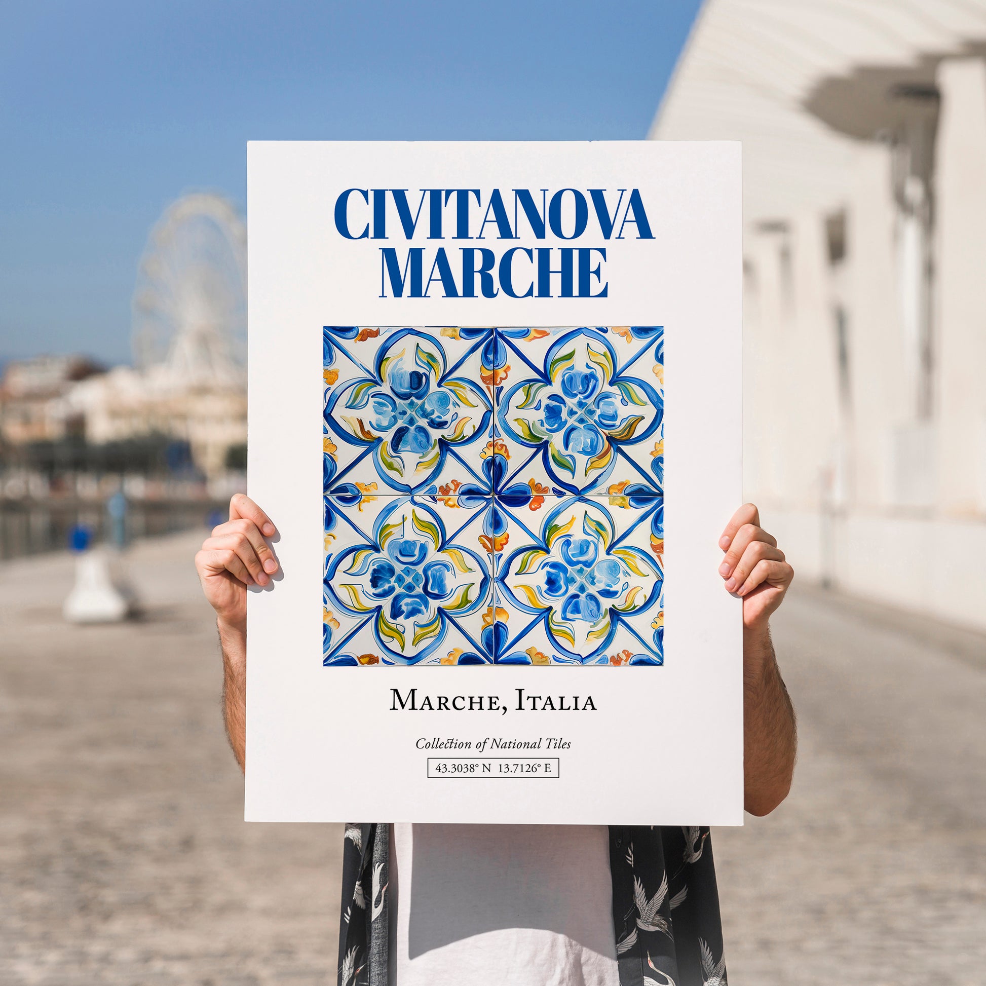 Civitanova Marche, Italy – Travel Print, no-text version framed in wood