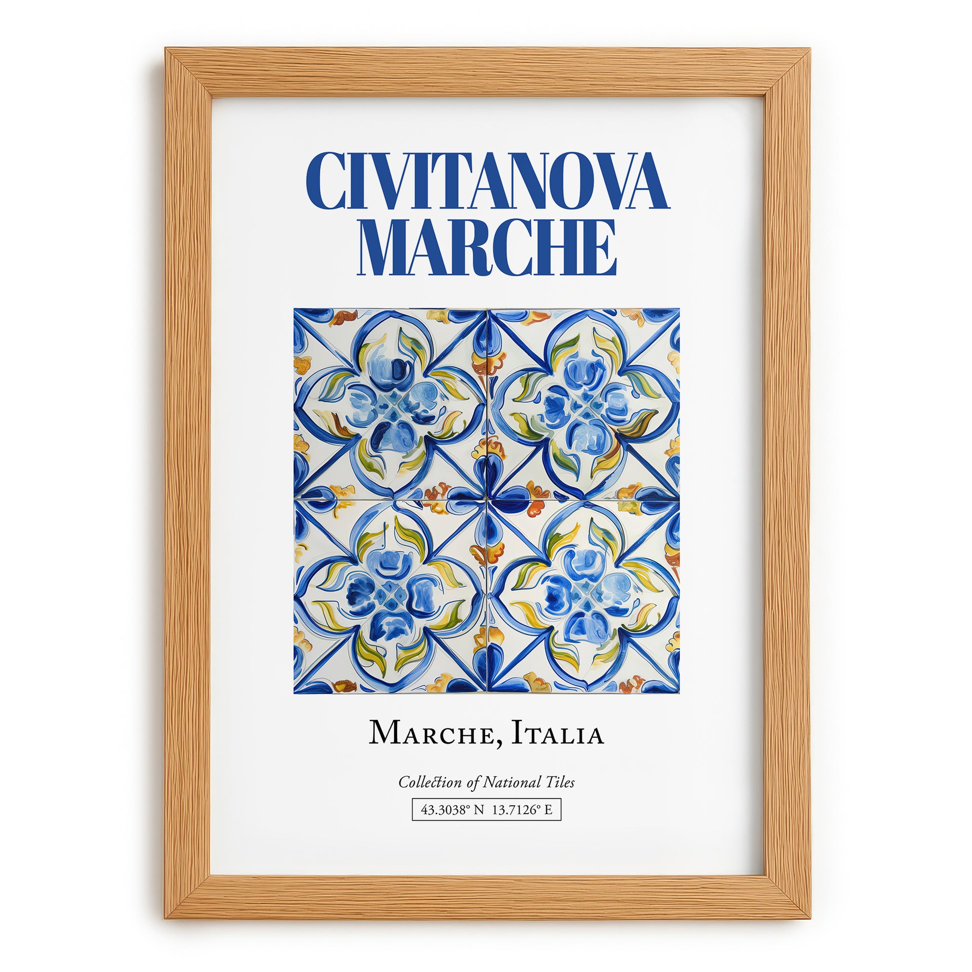 Civitanova Marche, Italy – Travel Print, set in oak frame
