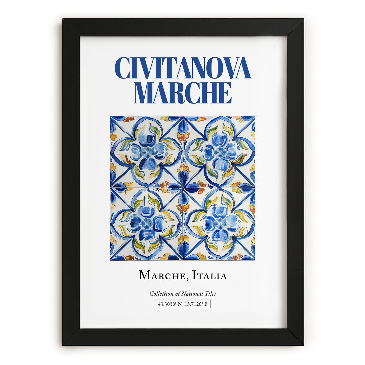 Civitanova Marche, Italy – Travel Print, in sleek black frame
