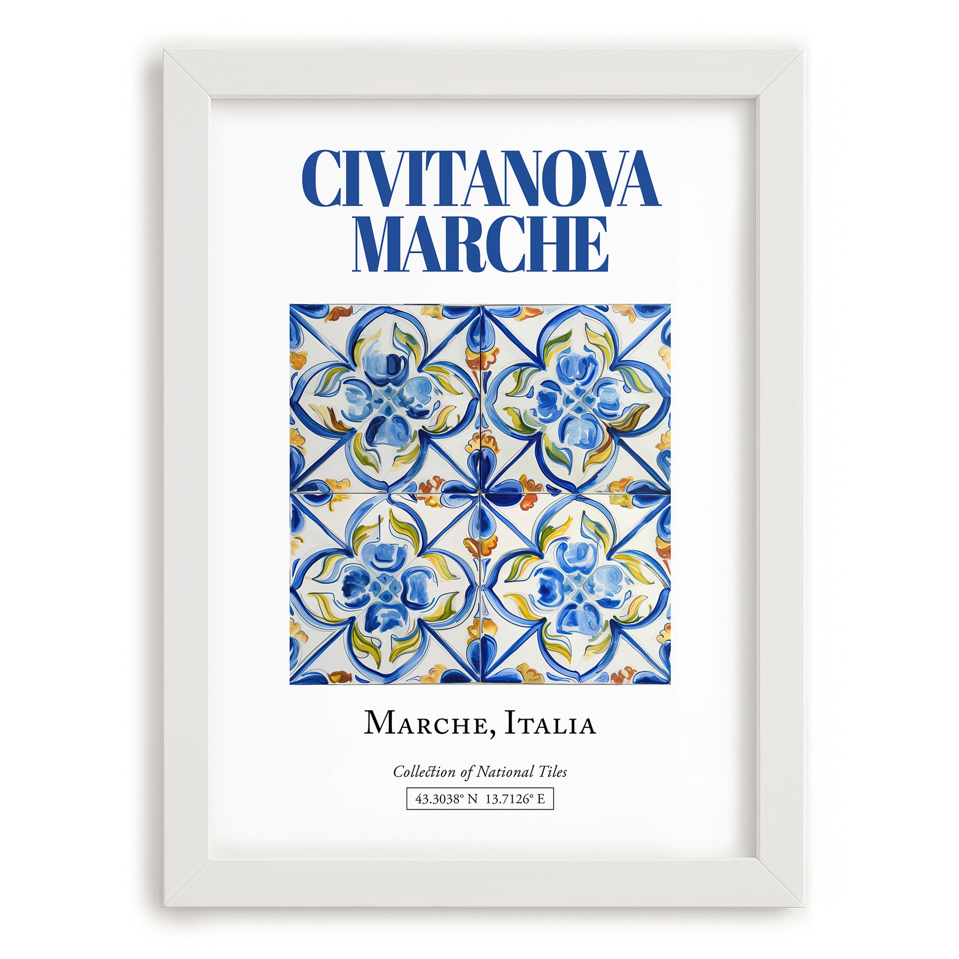 Civitanova Marche, Italy – Travel Print, placed in minimal white frame