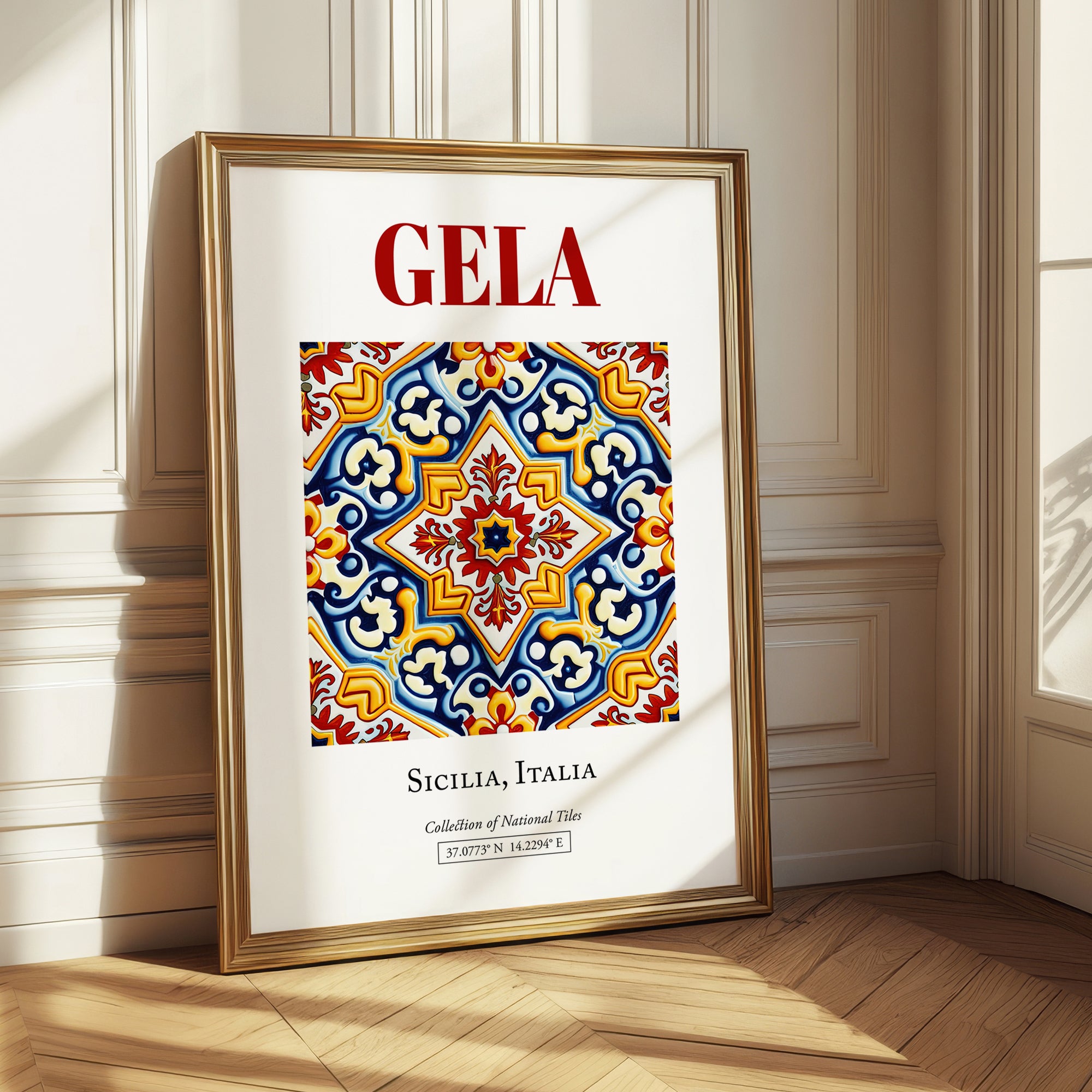 Gela, Italy – Travel Wall Art, styled in a charming Paris street view